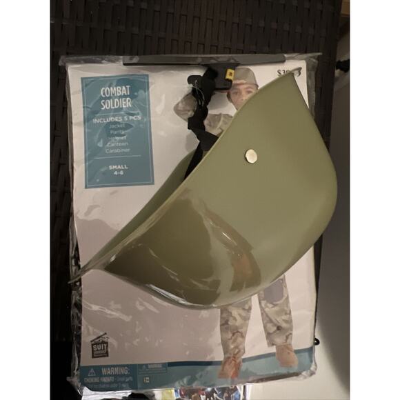Combat Soldier Boys Halloween Costume CHILD Small 4-6, 5pc: Jacket, Helmet, Pant - Picture 1 of 16